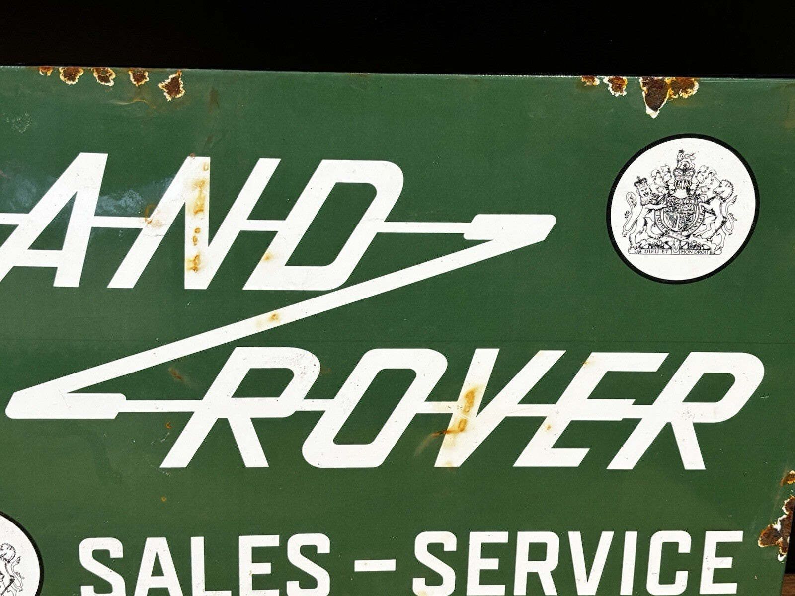 Garage 4x4 Advertising Enamel Sign. photo furniture