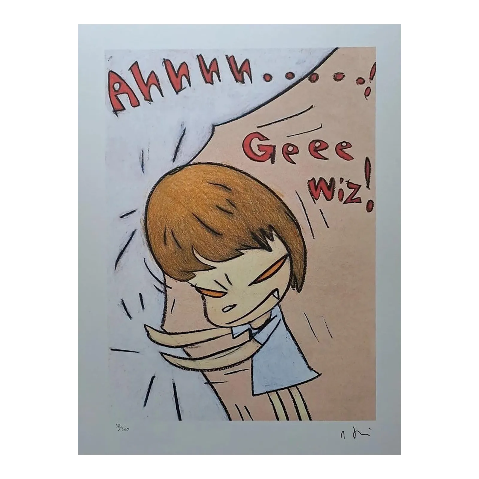 Yoshitomo Nara — Ahhhh… Geee Wiz! (1990s), Limited Edition Lithograph