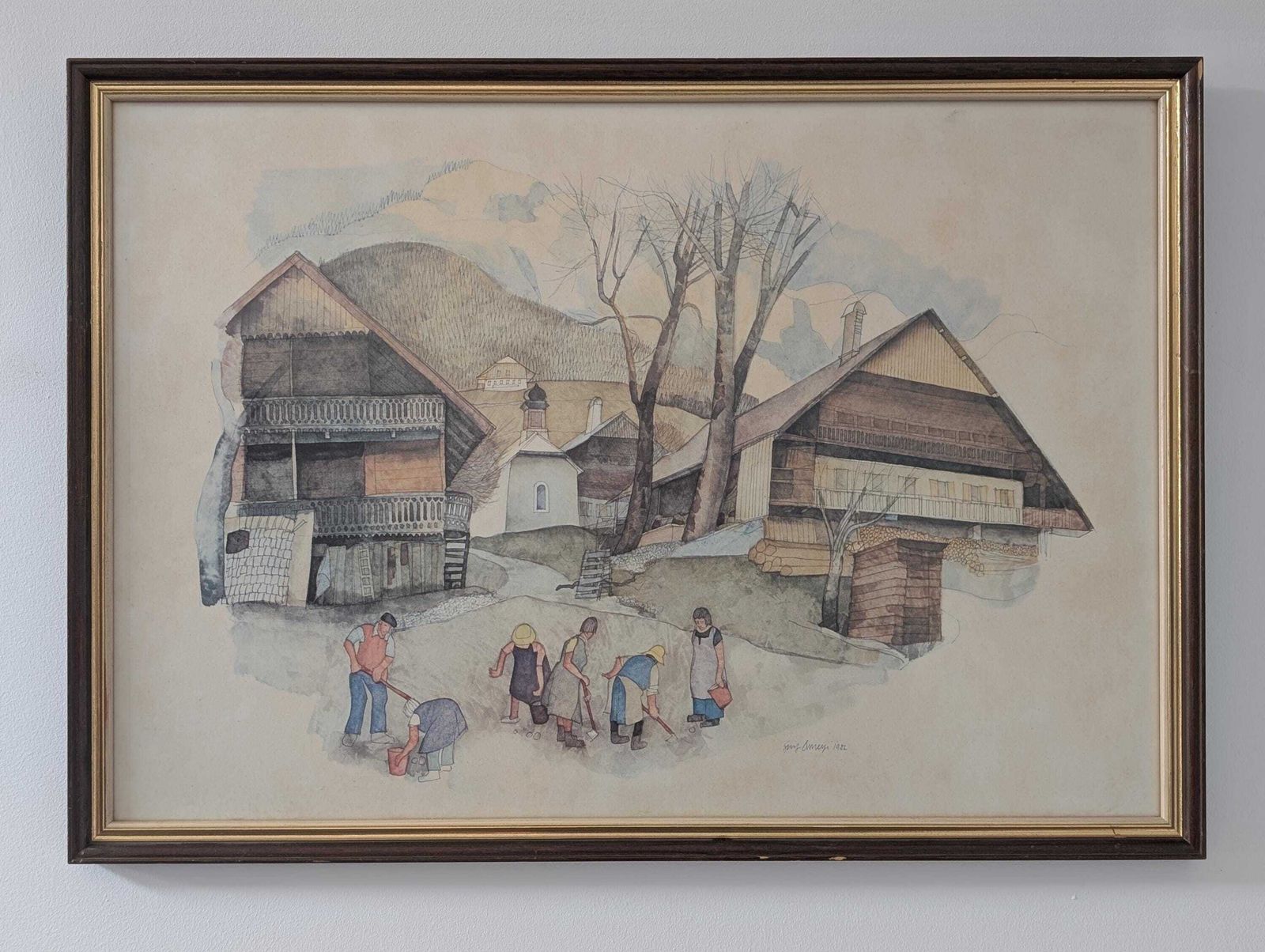 Guy Ameye Signed Vintage Artwork (1 Of A Pair). Art, Painting, Drawing.