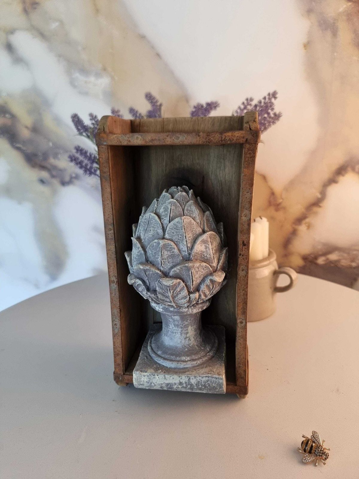 Antique Wooden Brick Mold, Rustic Farmhouse Home Decor, Planter photo 54.37