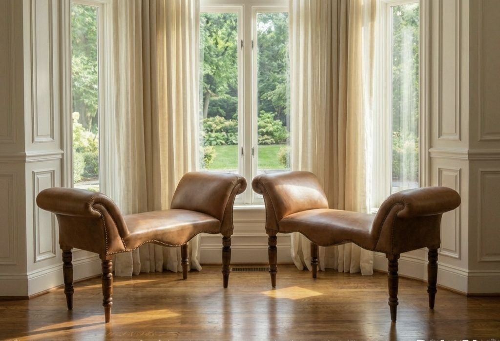 Handsome Pair Of Edwardian Window Seats