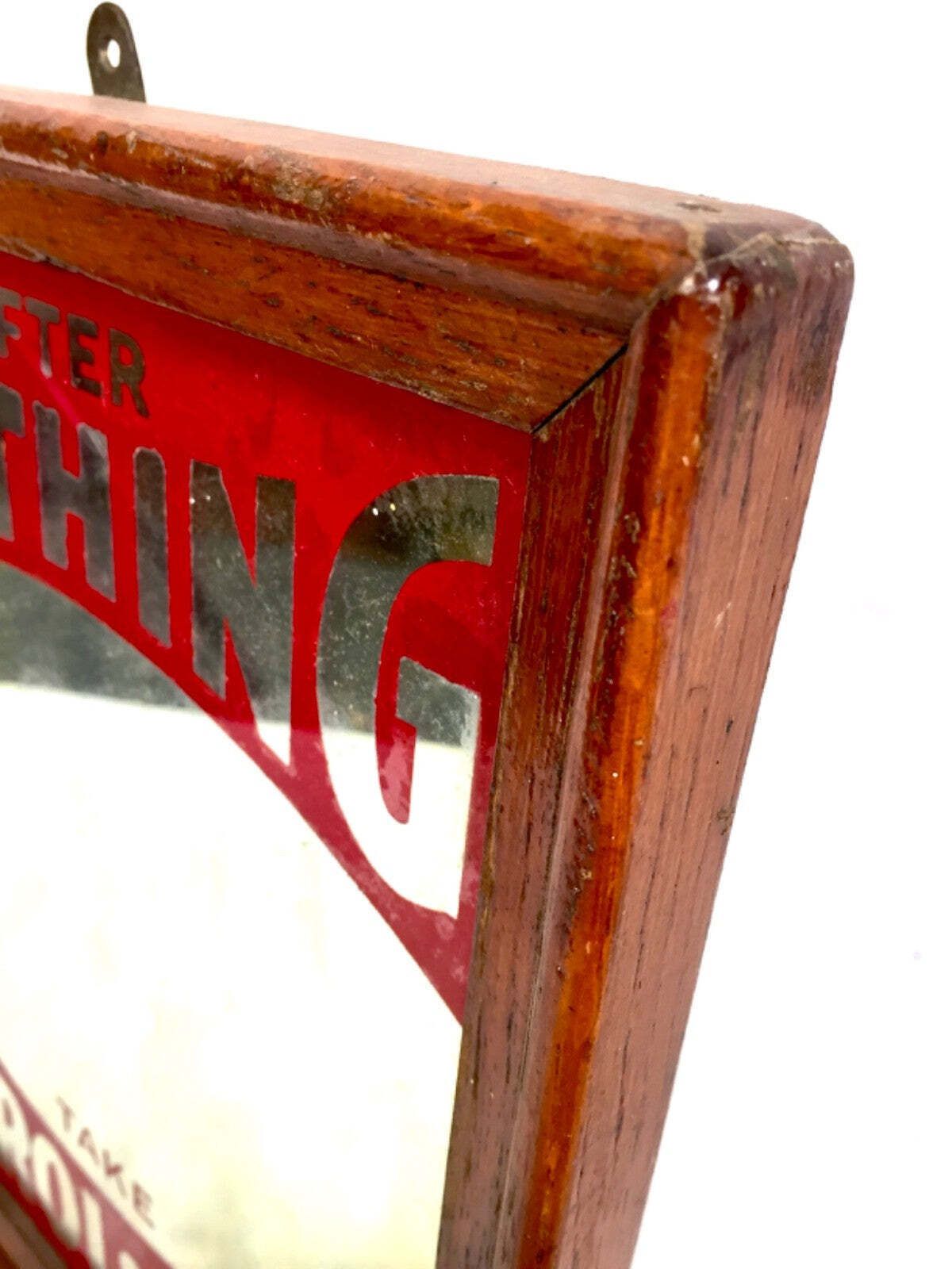 Antique Advertising Virol Wall Hanging Mirror Sign C.1920 / Apothecary Medical photo vintage