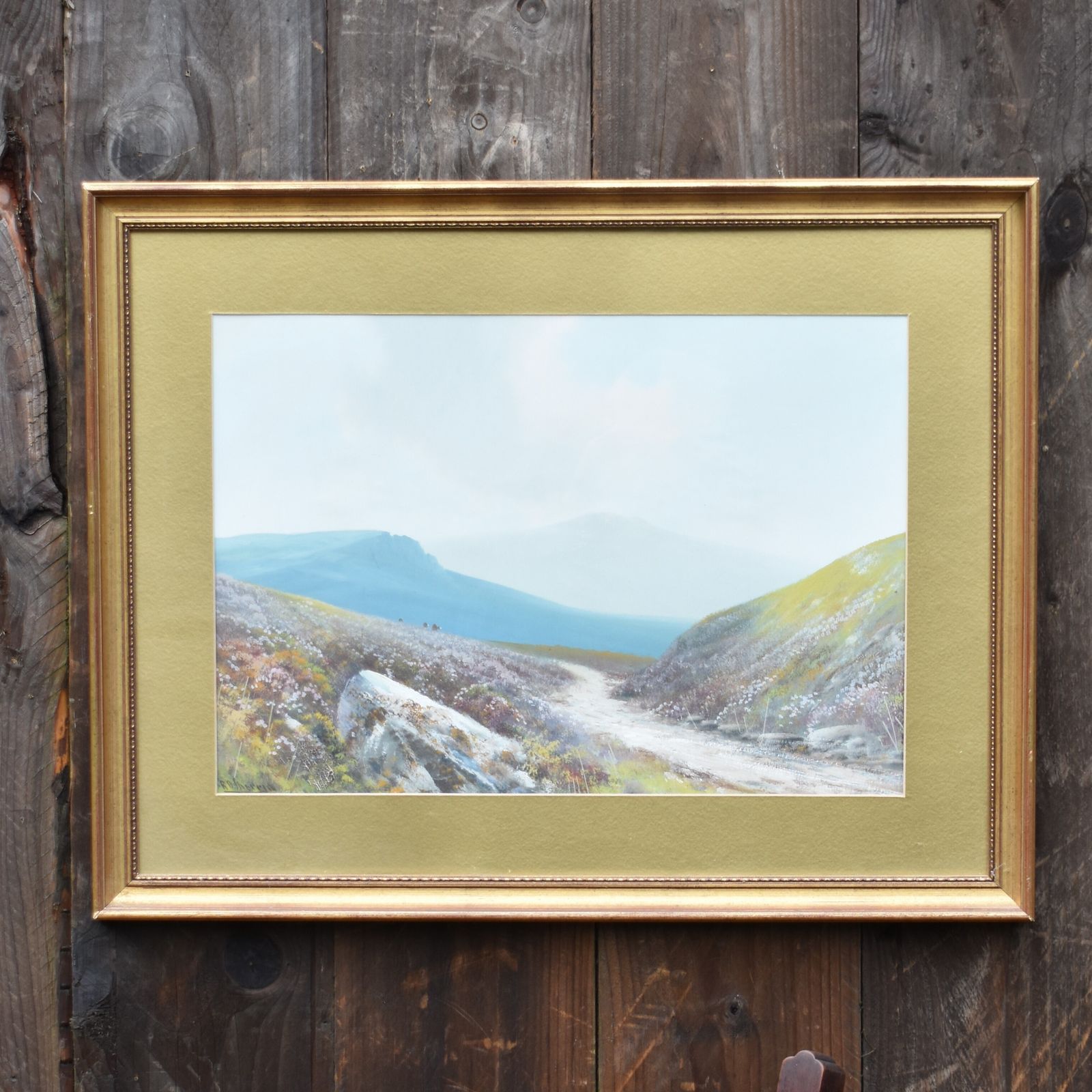 Antique Reginald Daniel Sherrin Lydford Moors Dartmoor Watercolour Painting