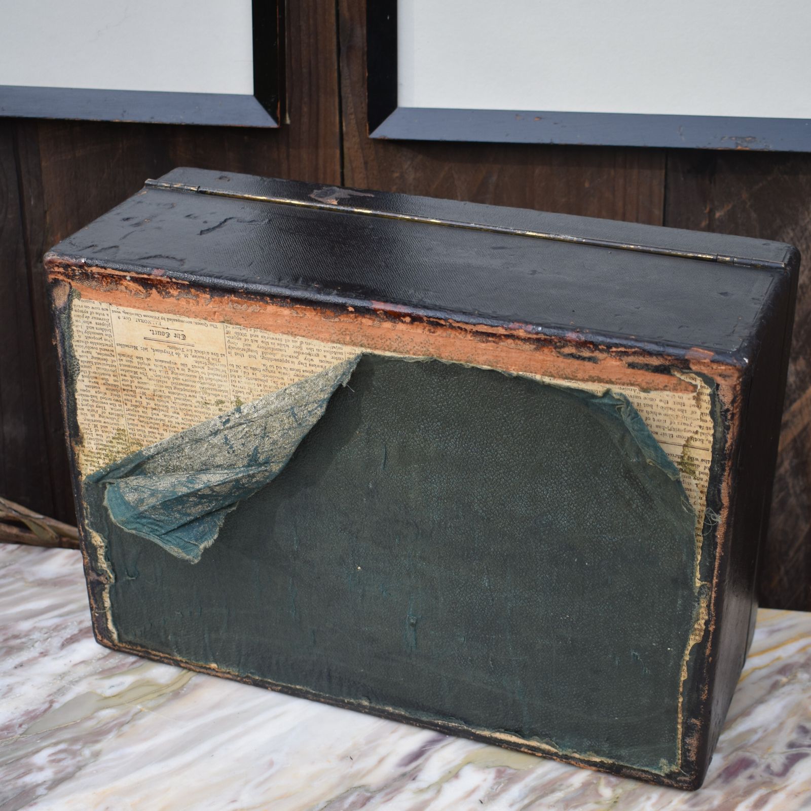 photo buy Antique Parkins & Gotto Correspondent Leather Writing Box With Bramah Lock & Key