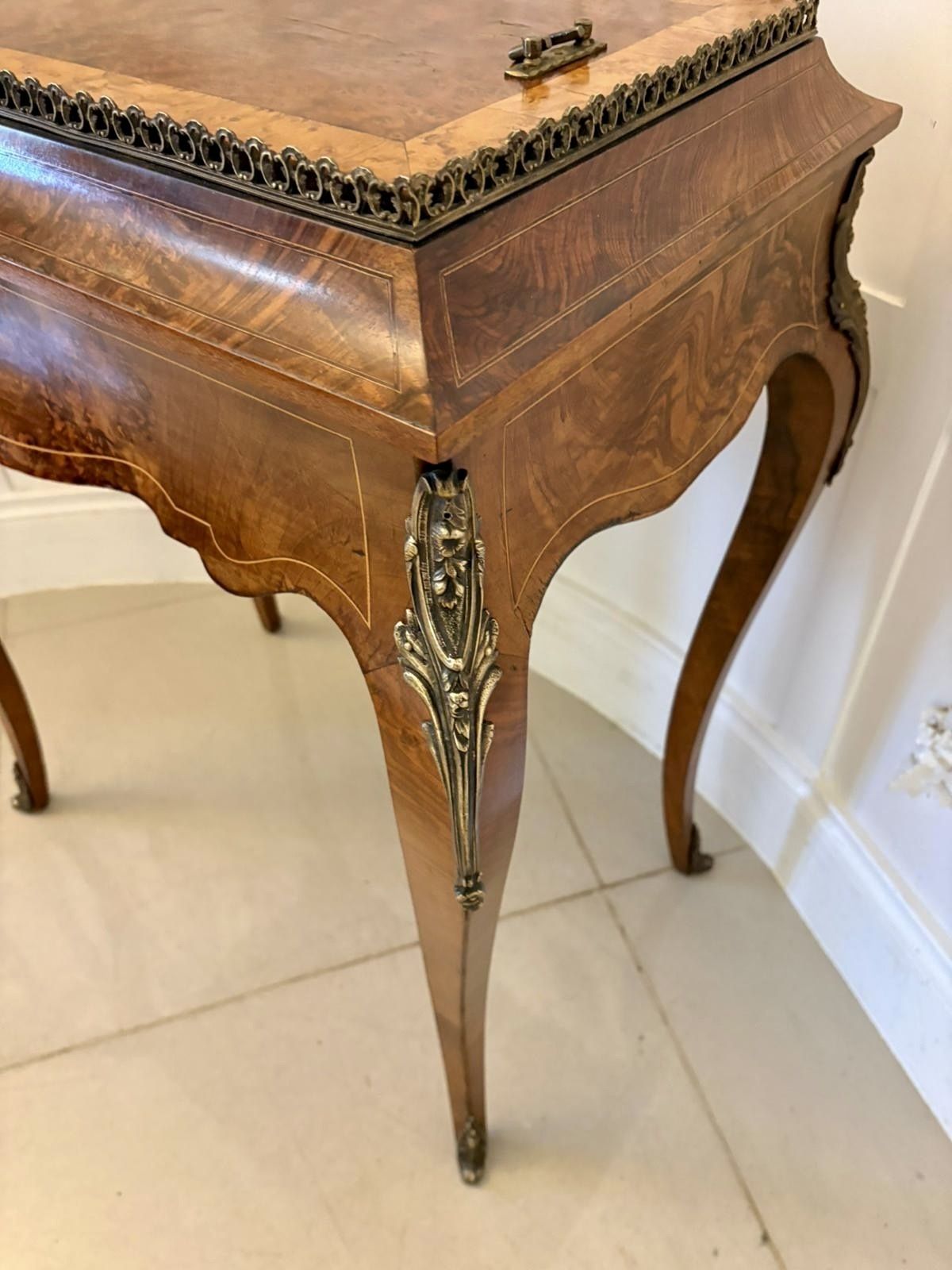 3385.0 Quality Antique French Walnut Jardinière Table photo