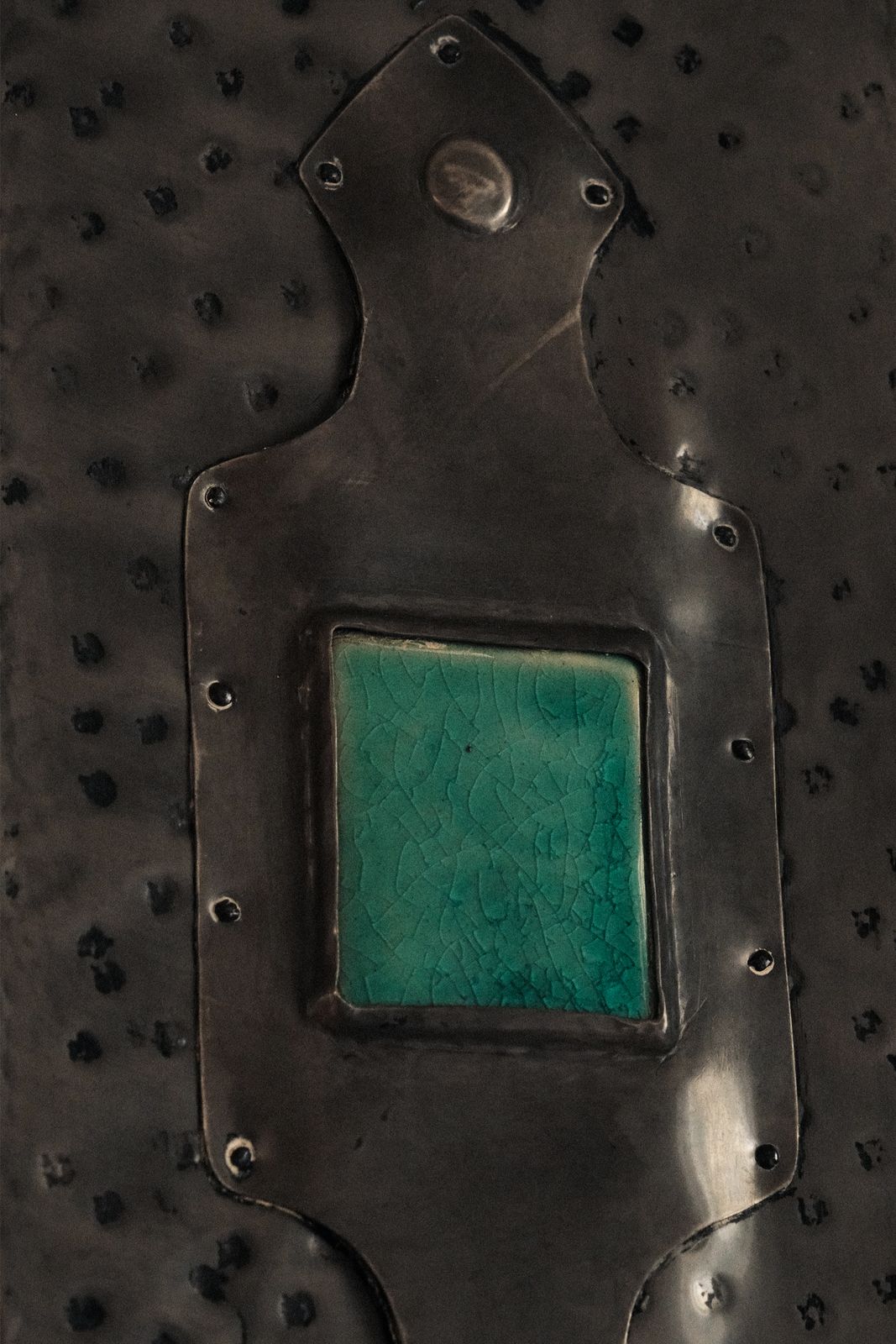 Large Arts & Crafts Mirror In The Style Of Tiffany & Co photo vinterior