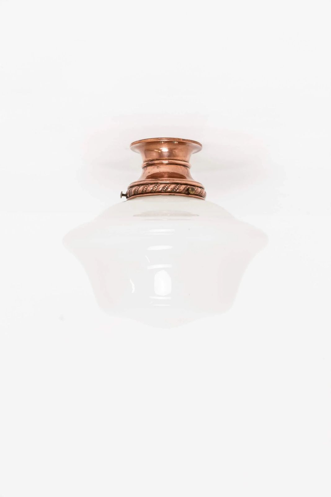 Flush Mounted Church Opaline Glass Light