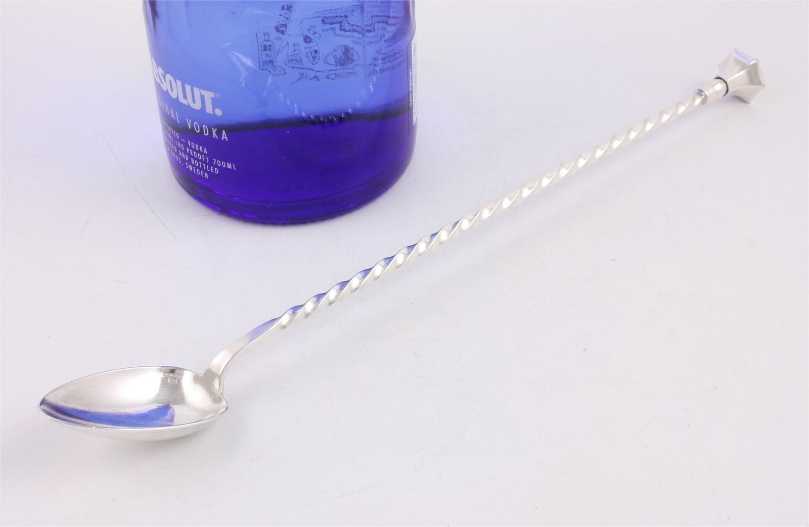 Long Christofle Cocktail Stirrer Spoon. Vintage Silver Plated Muddler. photo furniture
