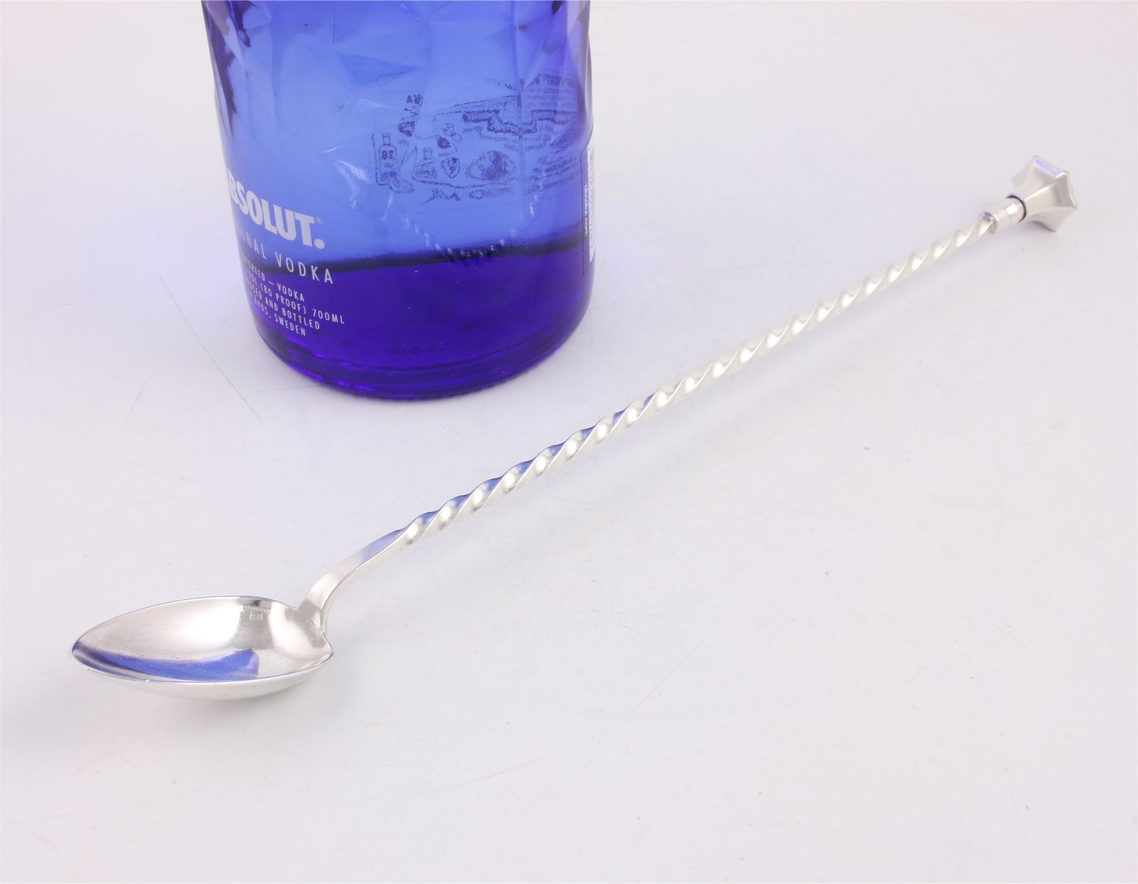 Long Christofle Cocktail Stirrer Spoon. Vintage Silver Plated Muddler. photo for sale