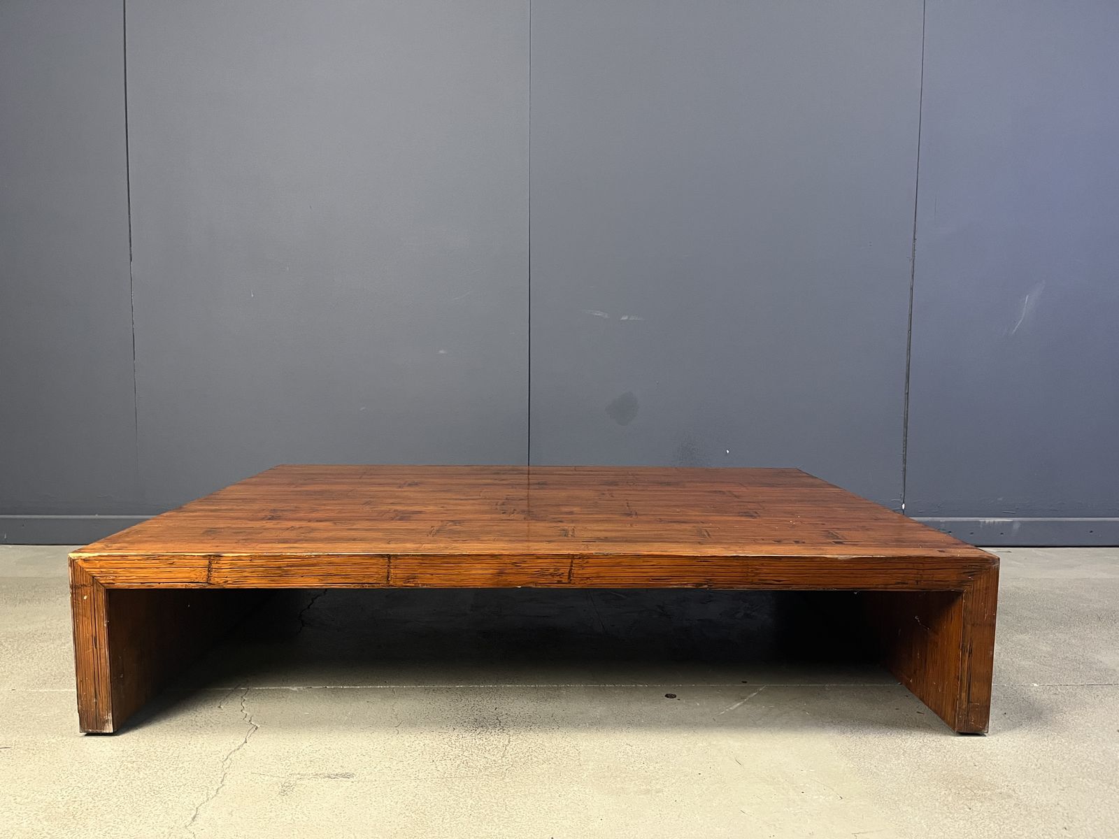 Large Coffee Table In Bamboo Attributed To Axel Vervoordt, 1980s photo vinterior