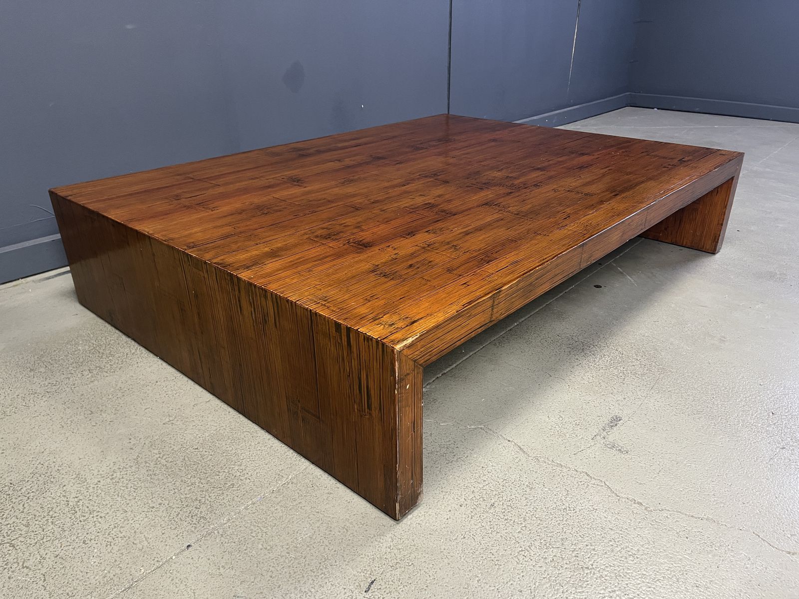 photo for sale Large Coffee Table In Bamboo Attributed To Axel Vervoordt, 1980s