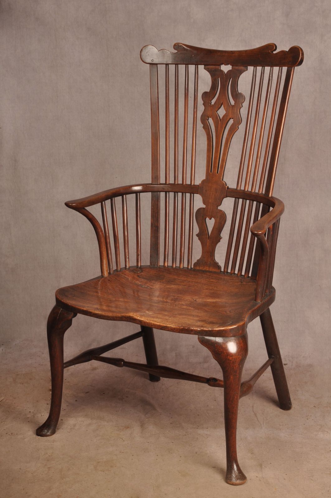Rare 18th Century Cherrywood Thames Valley Windsor Chair photo furniture