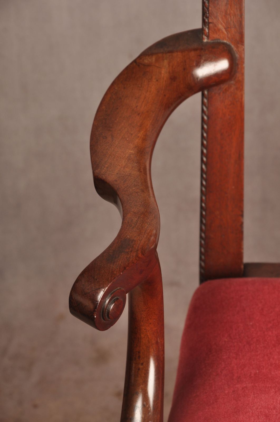 Fine 18th Century Mahogany Chippendale Armchair photo vintage