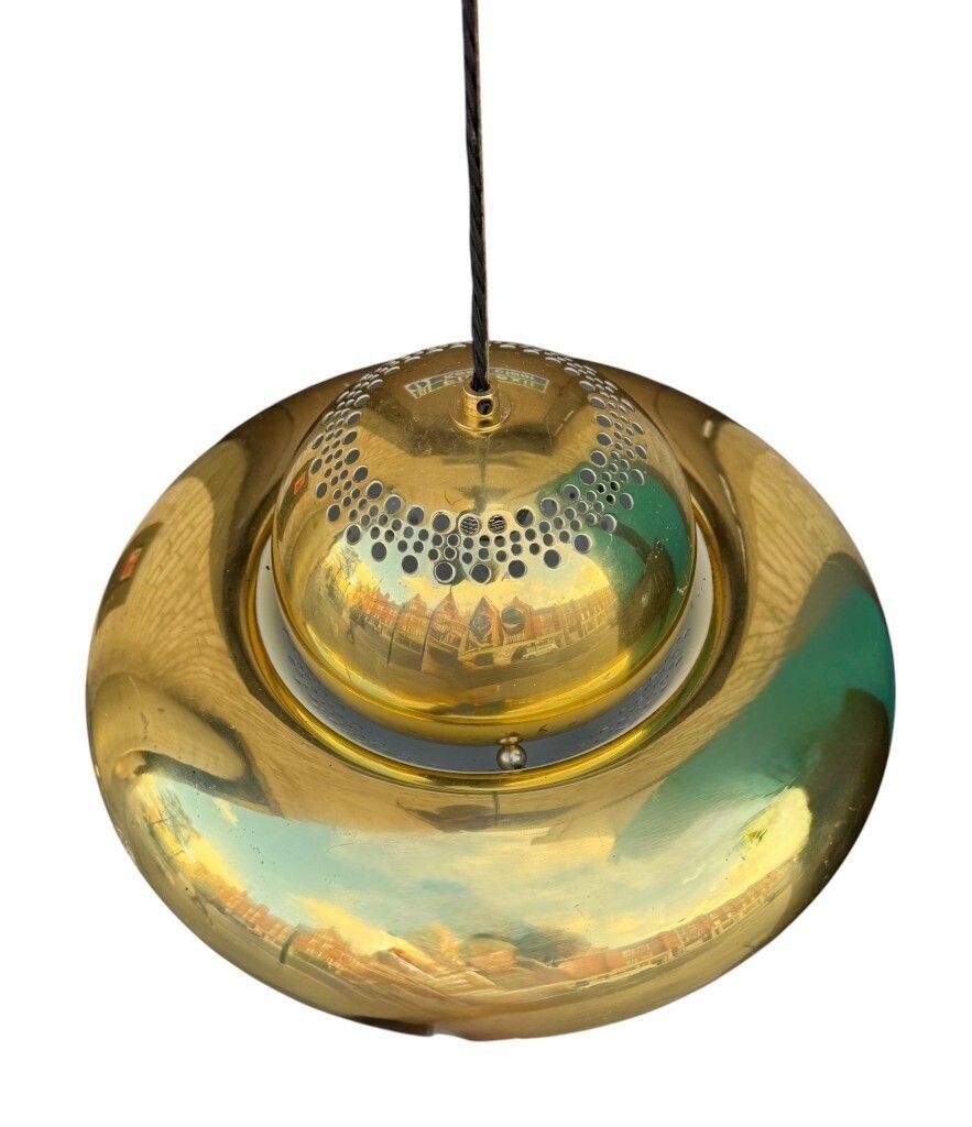A Pair Of 1960s Brass Fior Di Loto" Ceiling Lights By Alfra And Tobia Scarpa For Lighting Company Flos photo Lighting