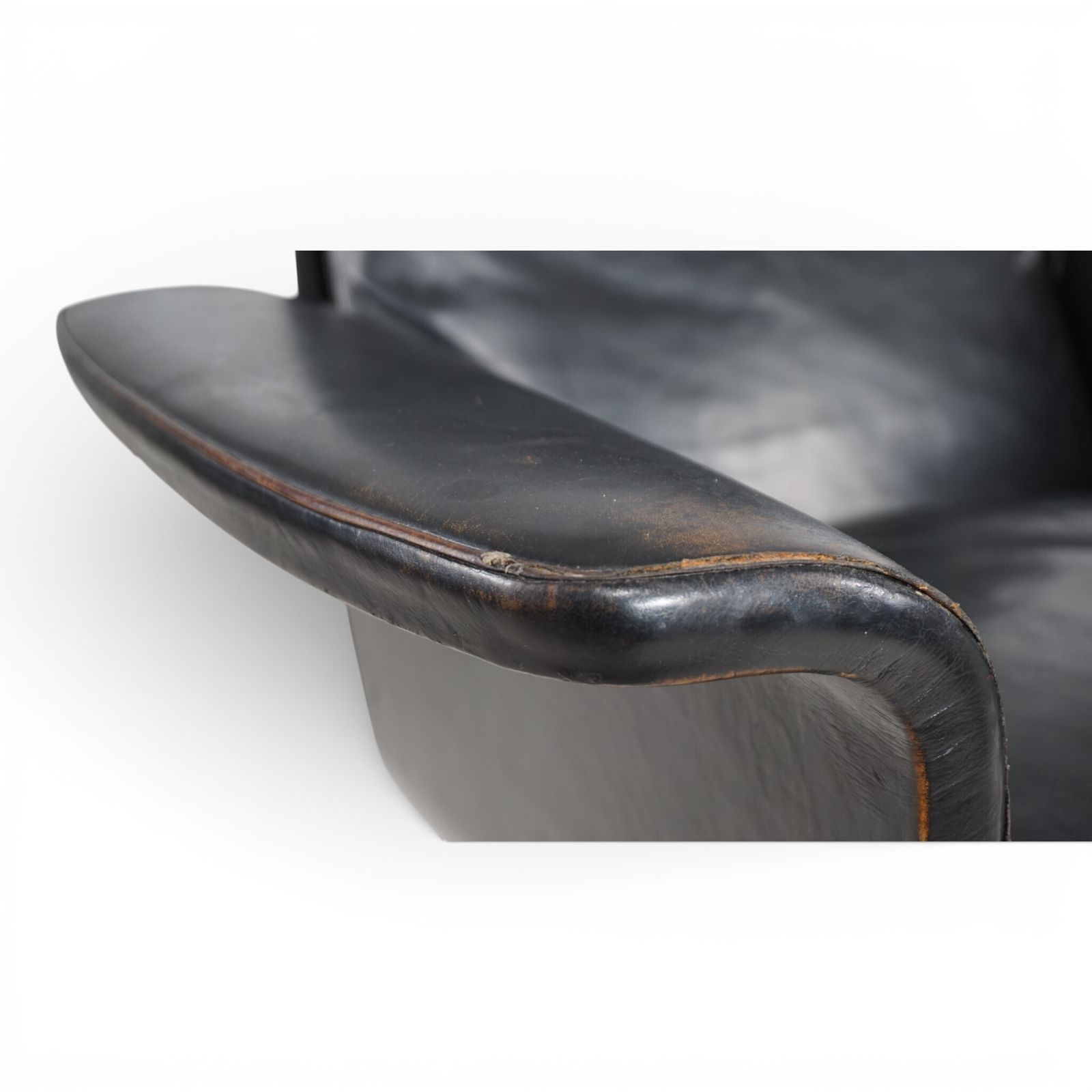 photo vintage Kaufeld Siesta 62 Leather Lounge Chair By Jacques Brule, 1960