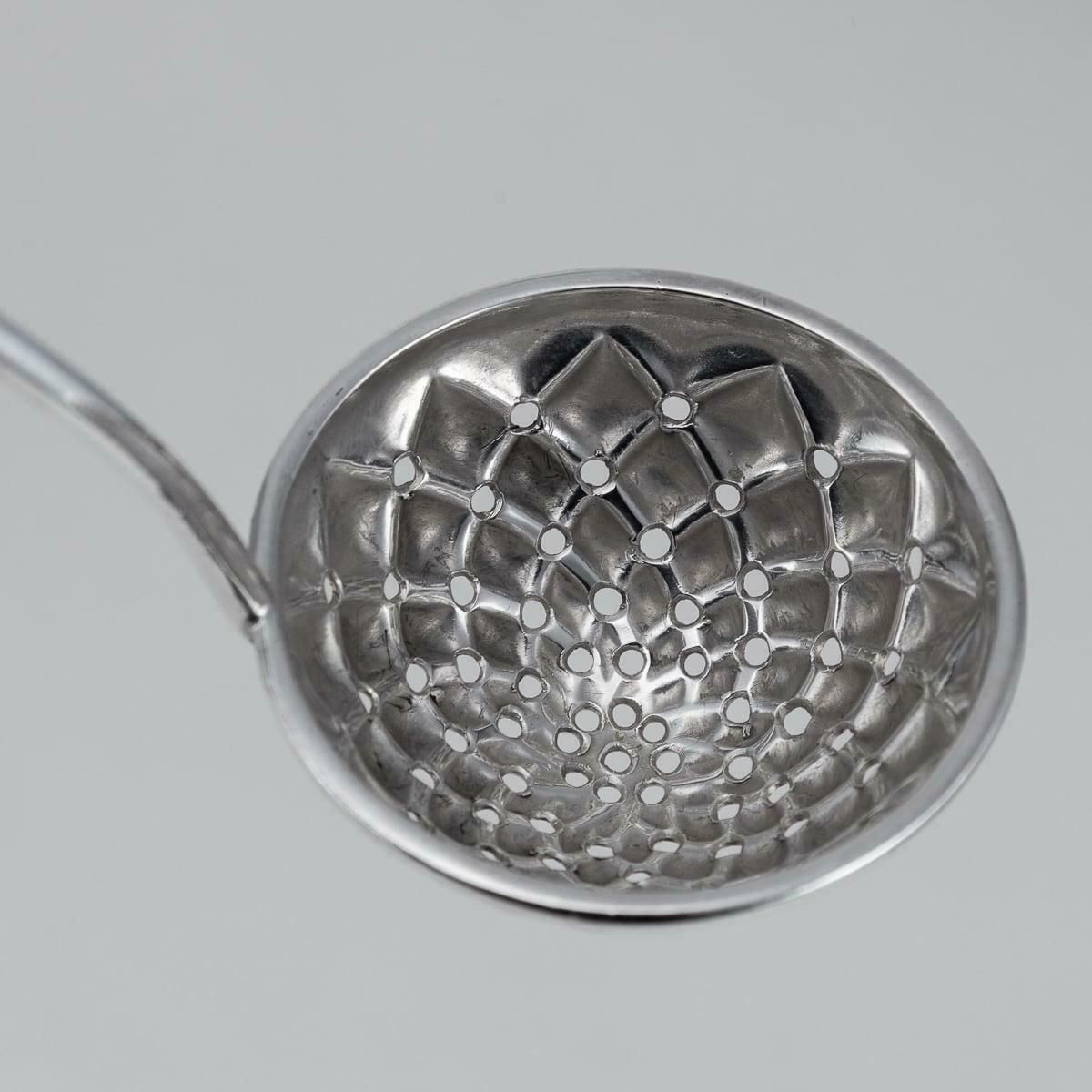 photo buy Antique 19th Century Victorian Solid Silver Pineapple Sugar Bowl & Sifter C.1877