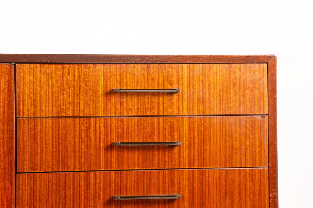 photo for sale Buffet moderniste en palissandre de style français, 180 cm, par Tricoire et Vecchione, Meubles TV, 1960.