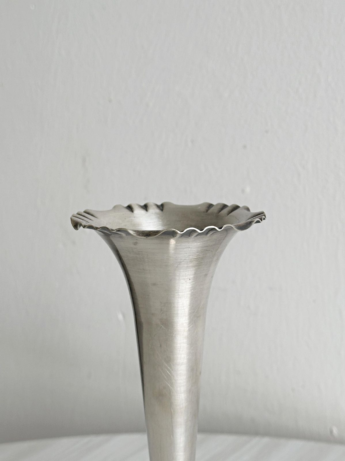 Small Silver Plated Metal Bud Vase, Letang Remy Style, Shiny Metal, Chic Table Decoration, Small Bouquet, Timeless Decoration photo furniture
