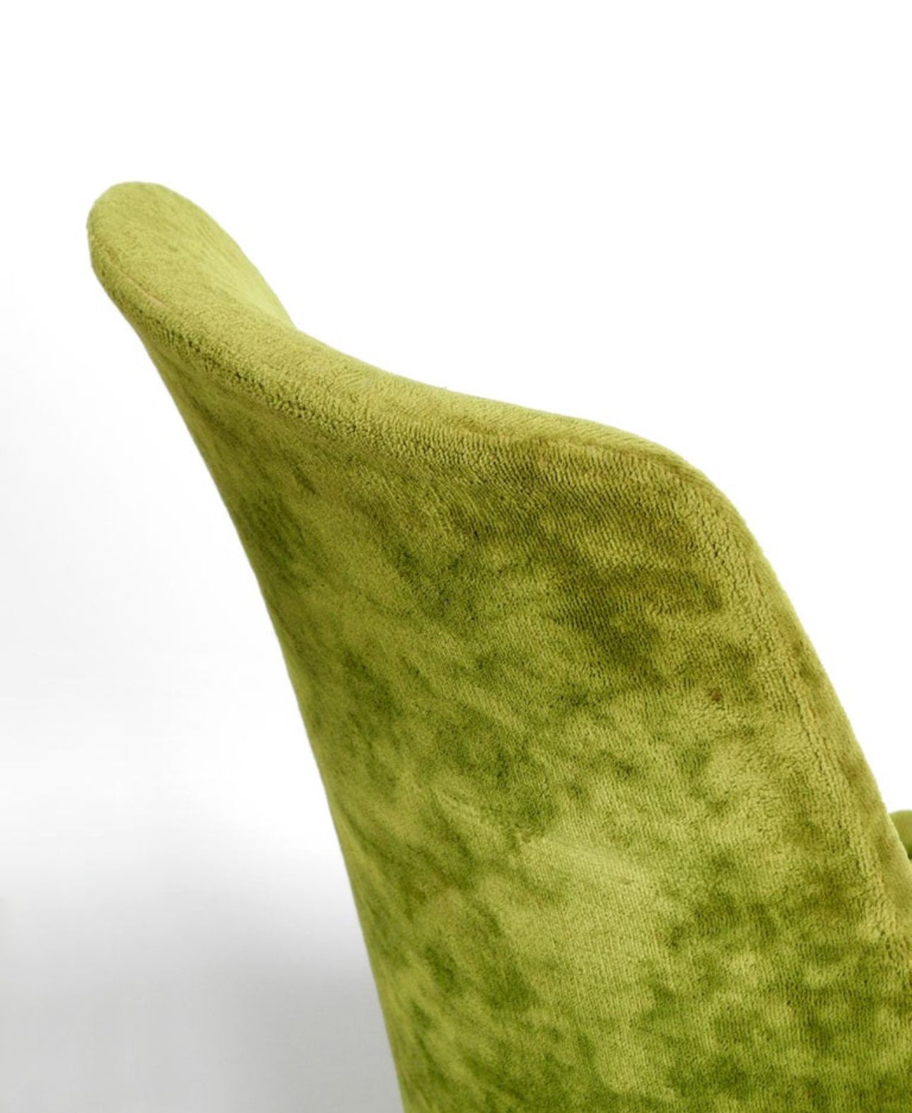 photo furniture Set Of 4 Mid Century Space Age Dining Chairs With Green Velvet Fabric, 1968