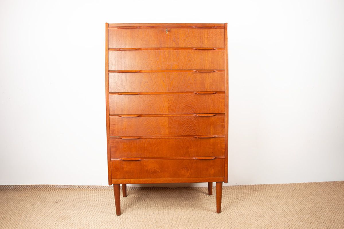 Grande commode danoise dite « Week Table », 7 tiroirs en teck, par Henning Jørgensen pour Fredericia Furniture, 1960. photo furniture