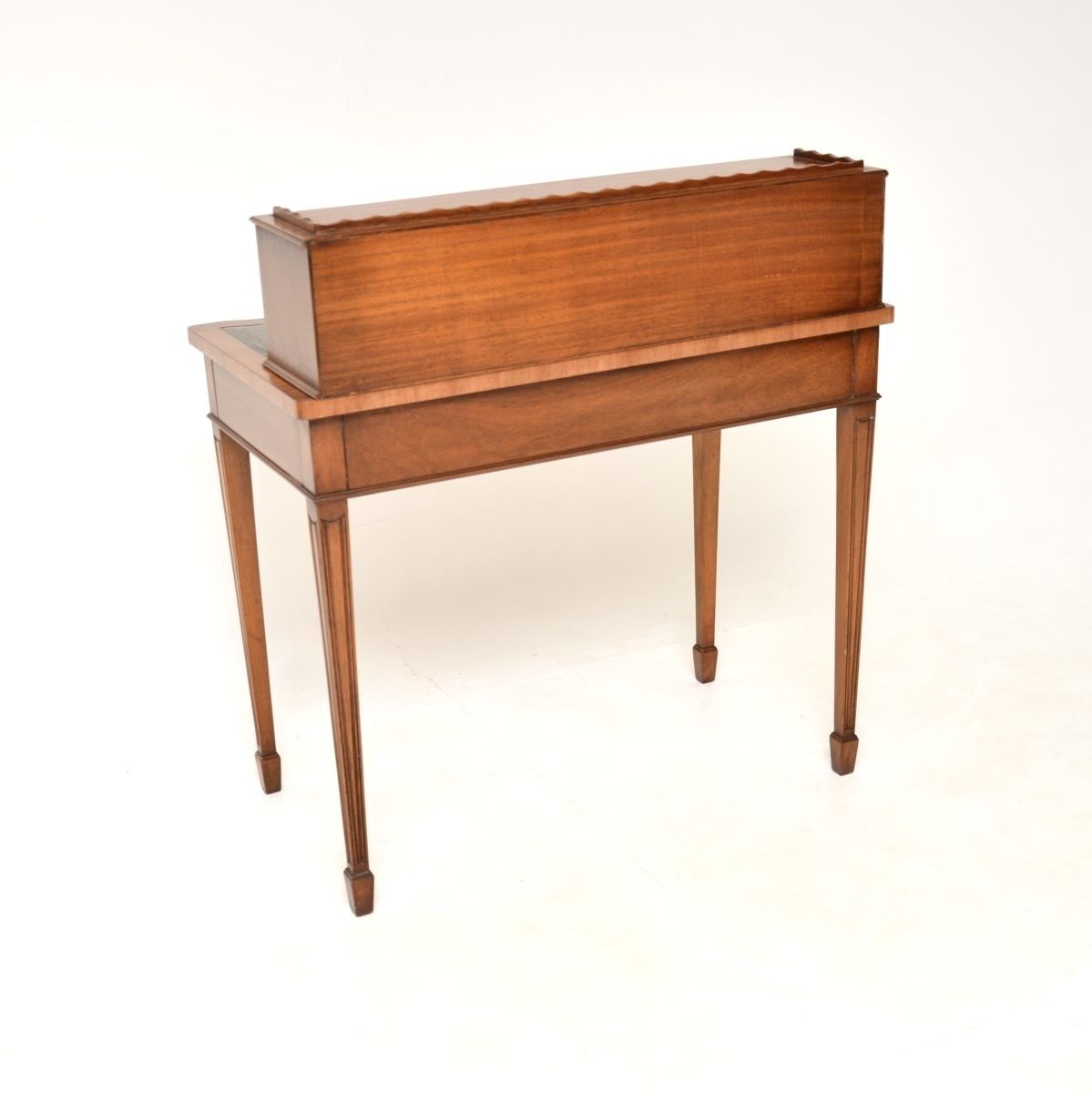 photo for sale Antique Mahogany Leather Top Bonheur Du Jour Writing Desk