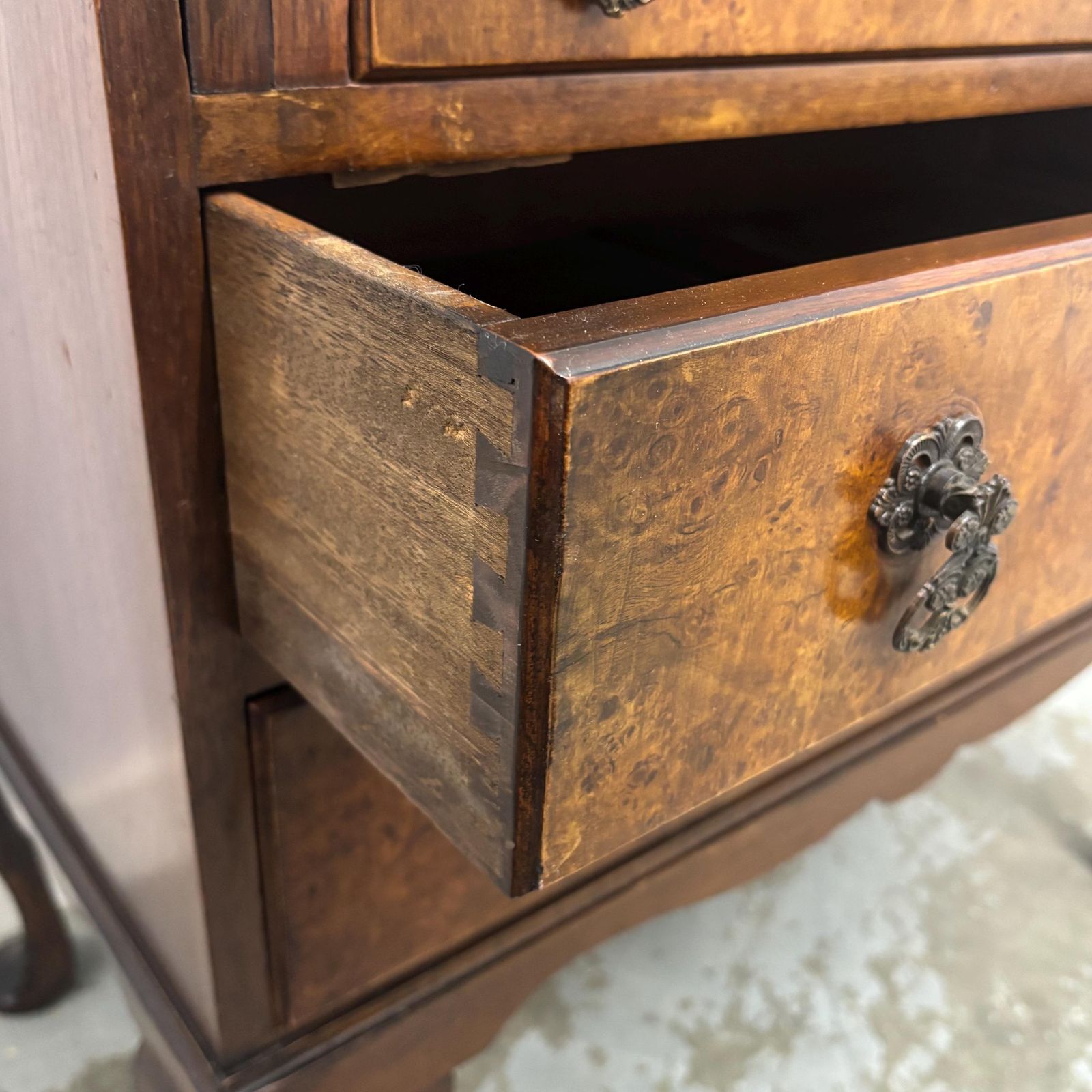 Vintage Wooden Bureau Writing Desk With Key, Traditional Style Drop Front Writing Desk photo buy