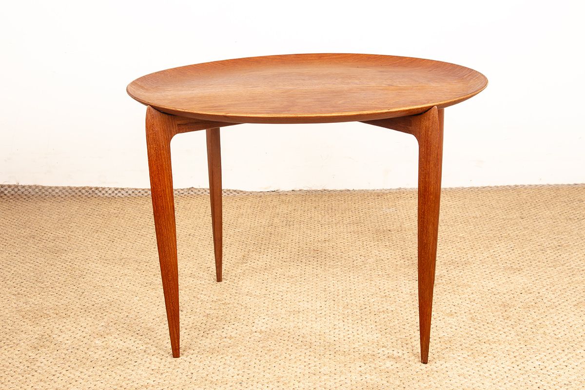 Table basse pliante en teck danois, modèle 4508, par Engholm et Willumsen pour Fritz Hansen, années 1960. photo for sale