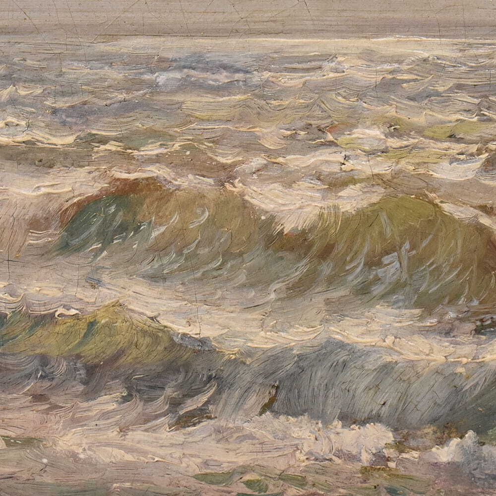 Waves And Sailing Boat Painting, Kees Terlouw, , Oil On Canvas, 20th Century, photo 1700.0