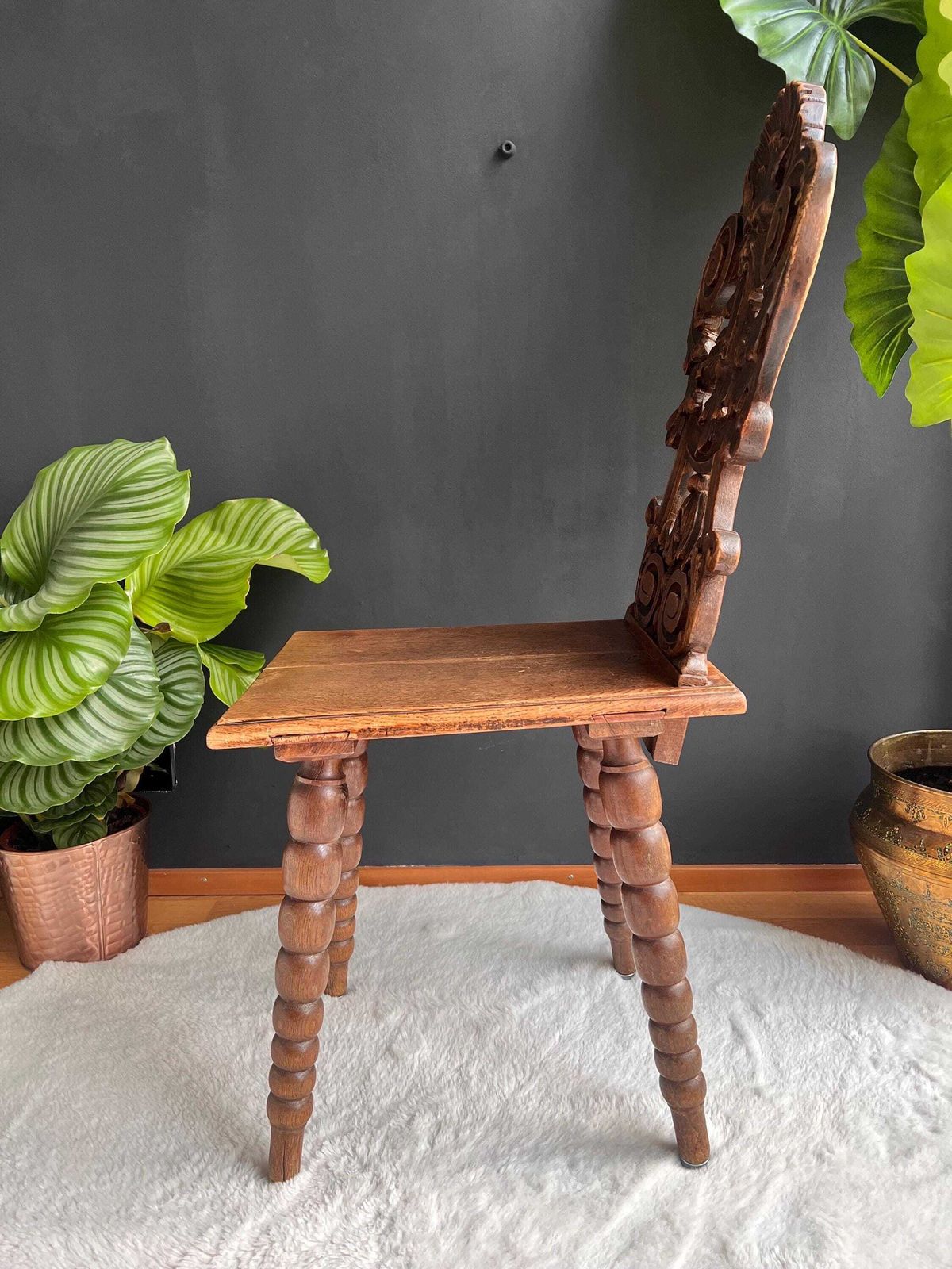 Antique Swiss Tyrolean Chair   Gothic Revival Accent Chair photo 1186.0