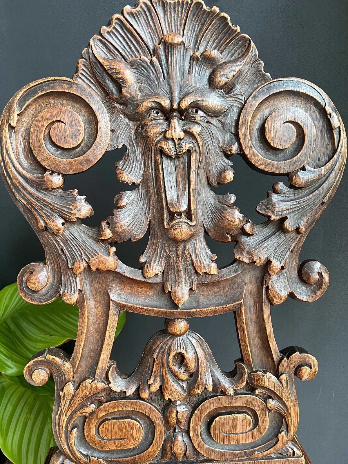 1186.0 Antique Swiss Tyrolean Chair   Gothic Revival Accent Chair photo