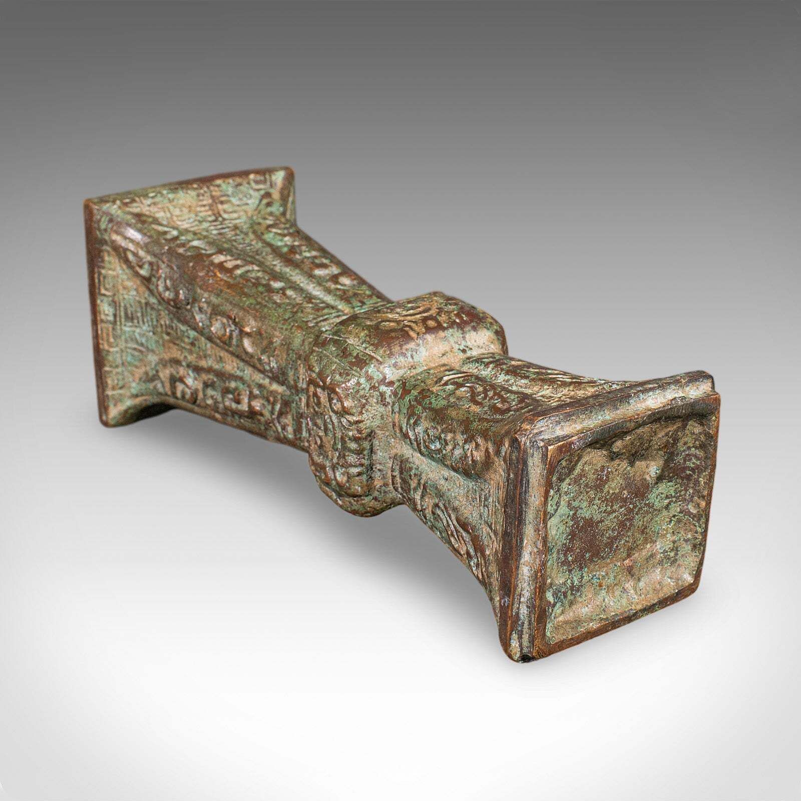 photo for sale Antique Gu Ritual Vessel, Oriental, Bronze, Ceremonial, Posy Vase, Victorian