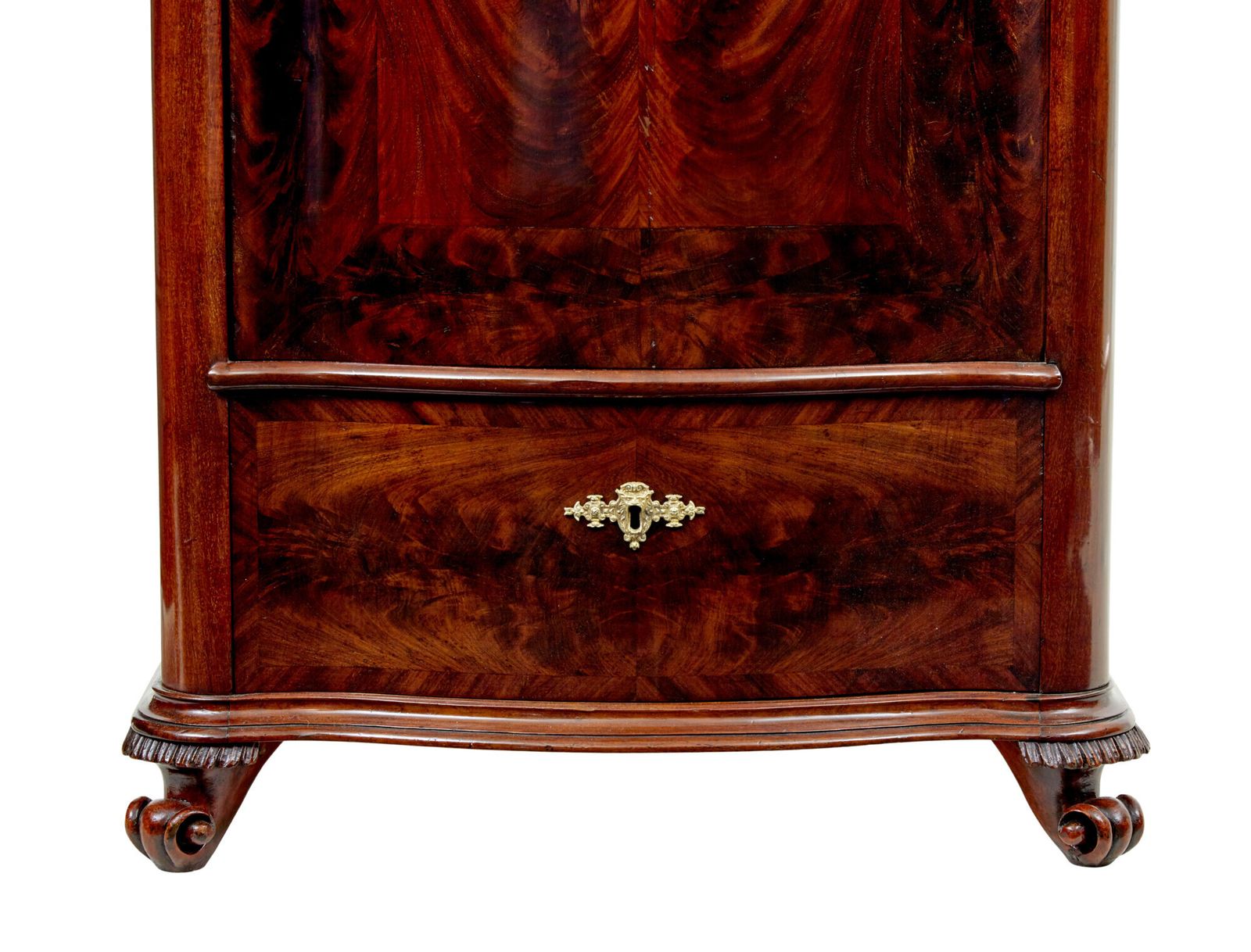 Scandinavian Pair Of 19th Century Serpentine Shaped Cupboards photo buy