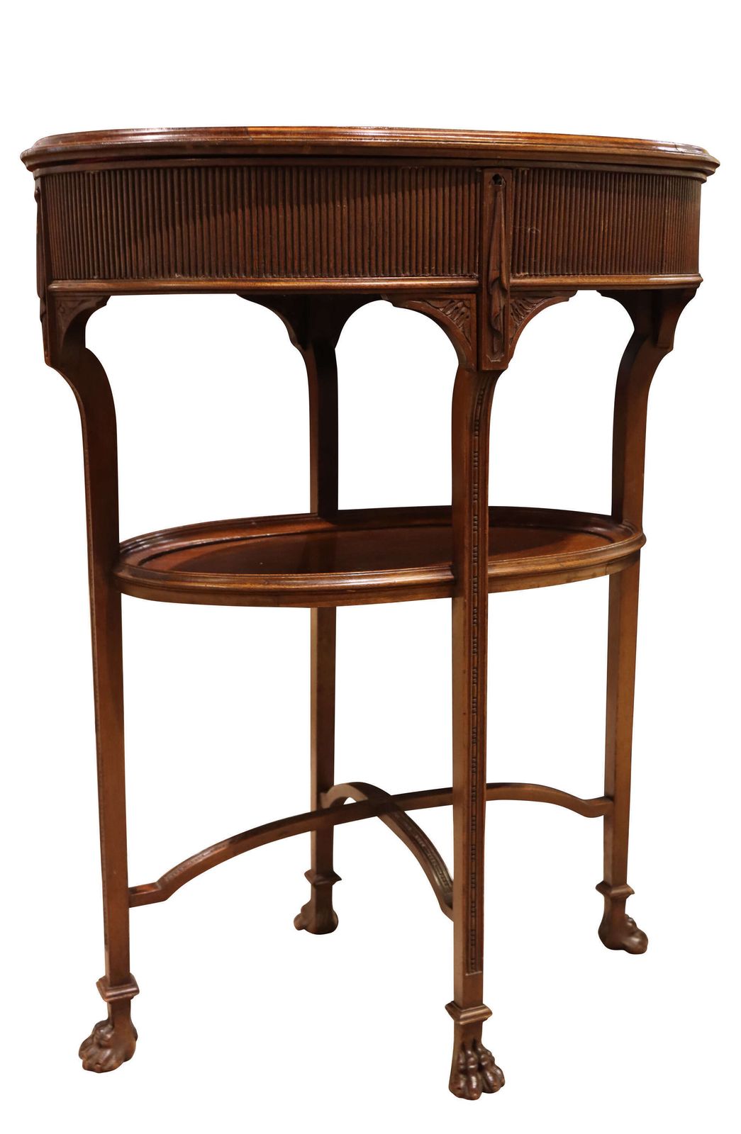 Late 19th Century Oval Mahogany Bijouterie Table, Circa 1900 photo vinterior