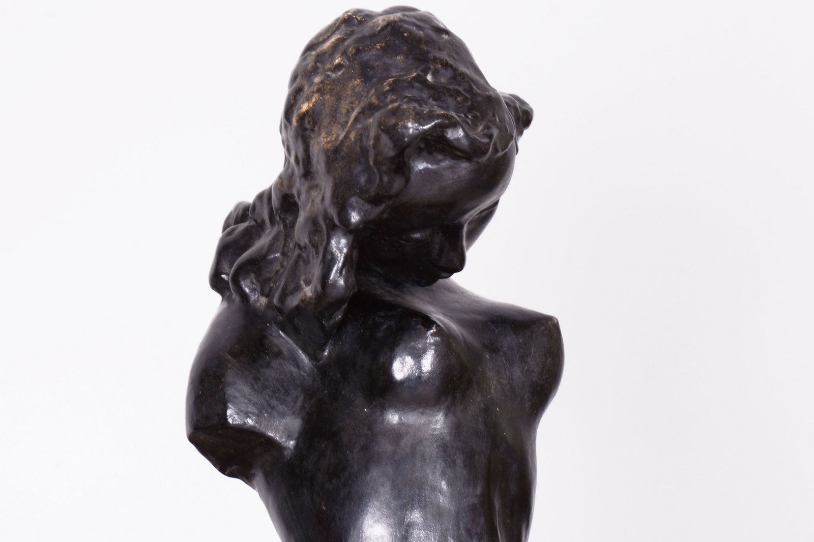 Original Art Deco Sculpture, By Lugs Theodor, Plaster, Czech, 1920s photo vintage