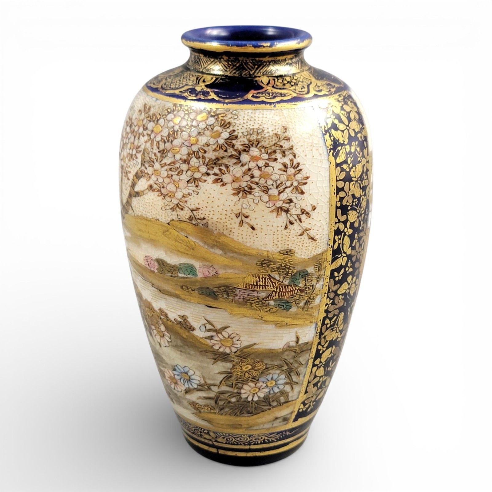 Antique Fine Porcelain Meiji Satsuma Vase, Kinkozan Circle, C.1890 photo Home Decor