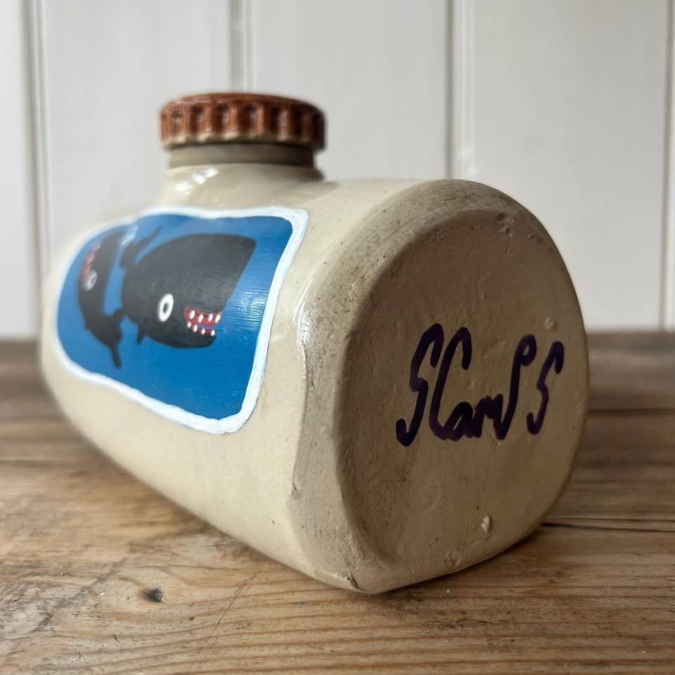 Steve Camps Whale Painting Hot Water Bottle photo furniture