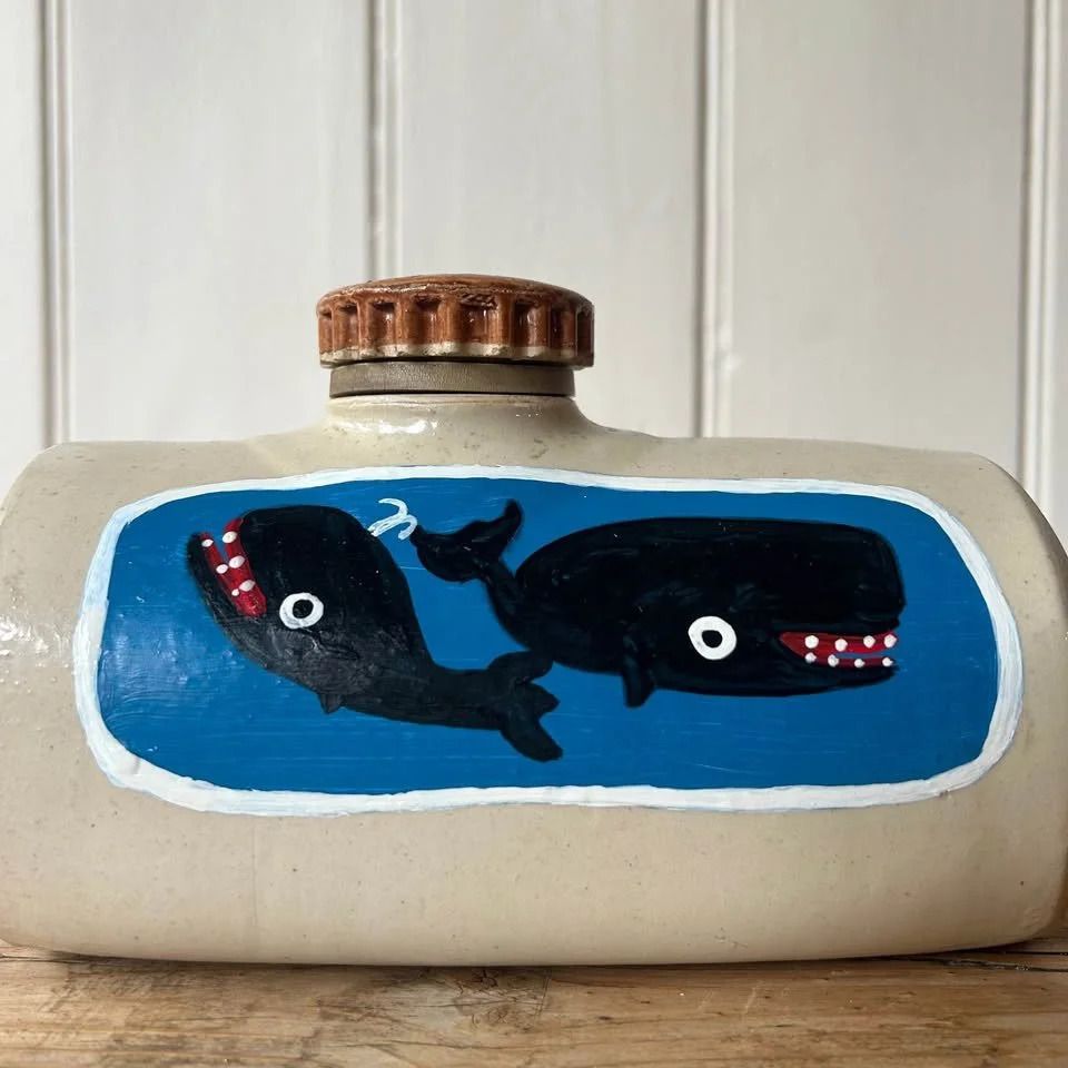 Steve Camps Whale Painting Hot Water Bottle photo for sale