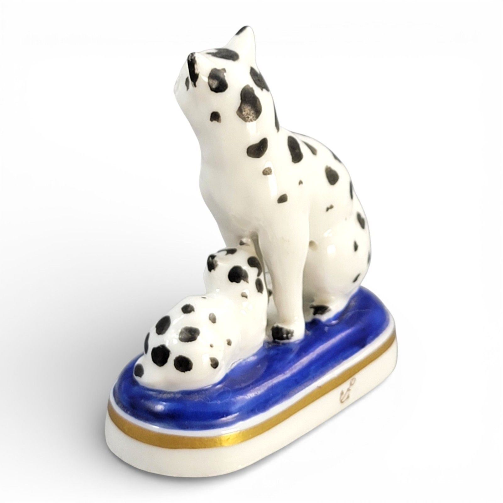 Rare Chelsea Porcelain Miniature Group, Seated Cat And Kitten, Late 18th Century photo buy