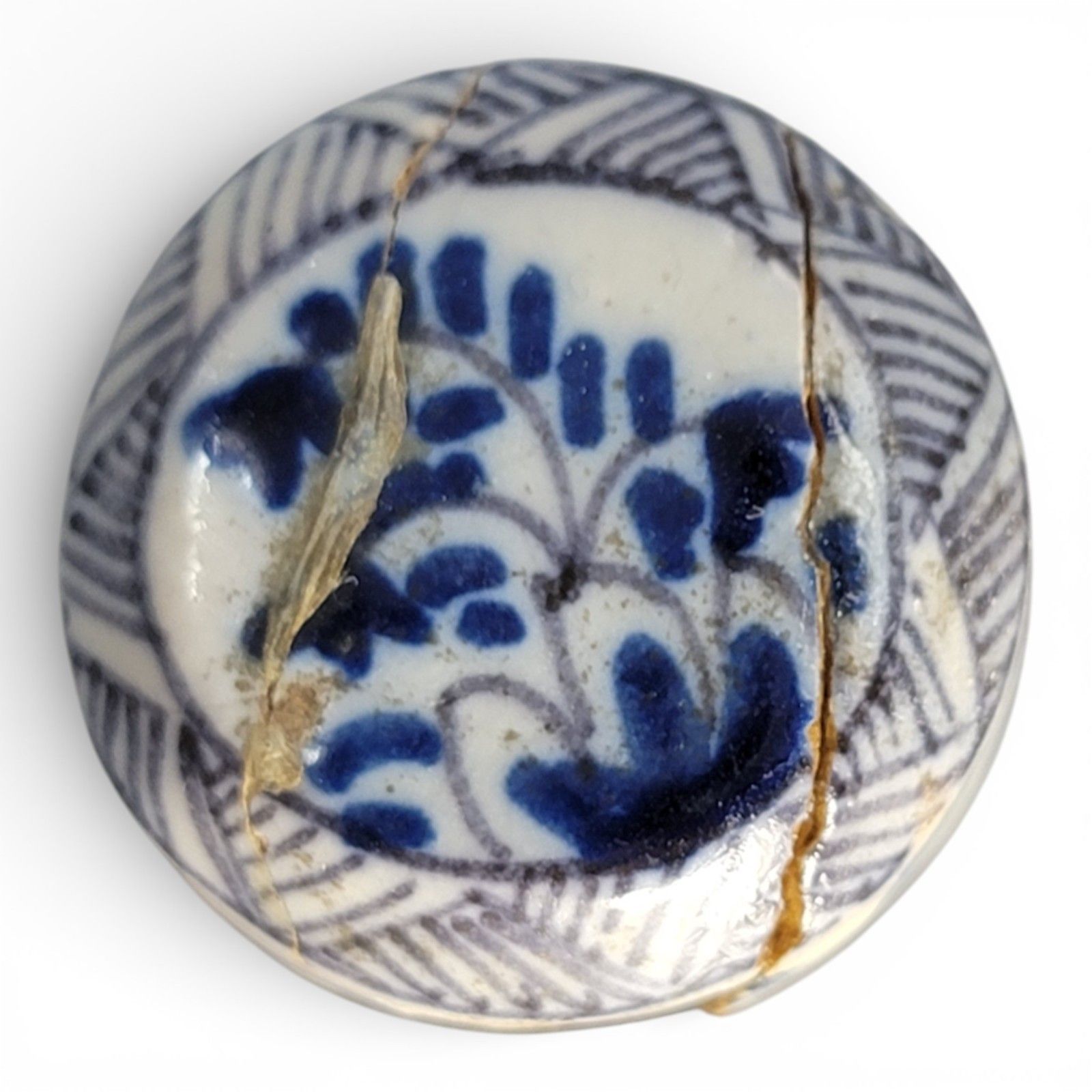 Antique Dutch Delft Blue & White Tea Caddy Chinoiserie 18th C 13.3cm photo 450.0