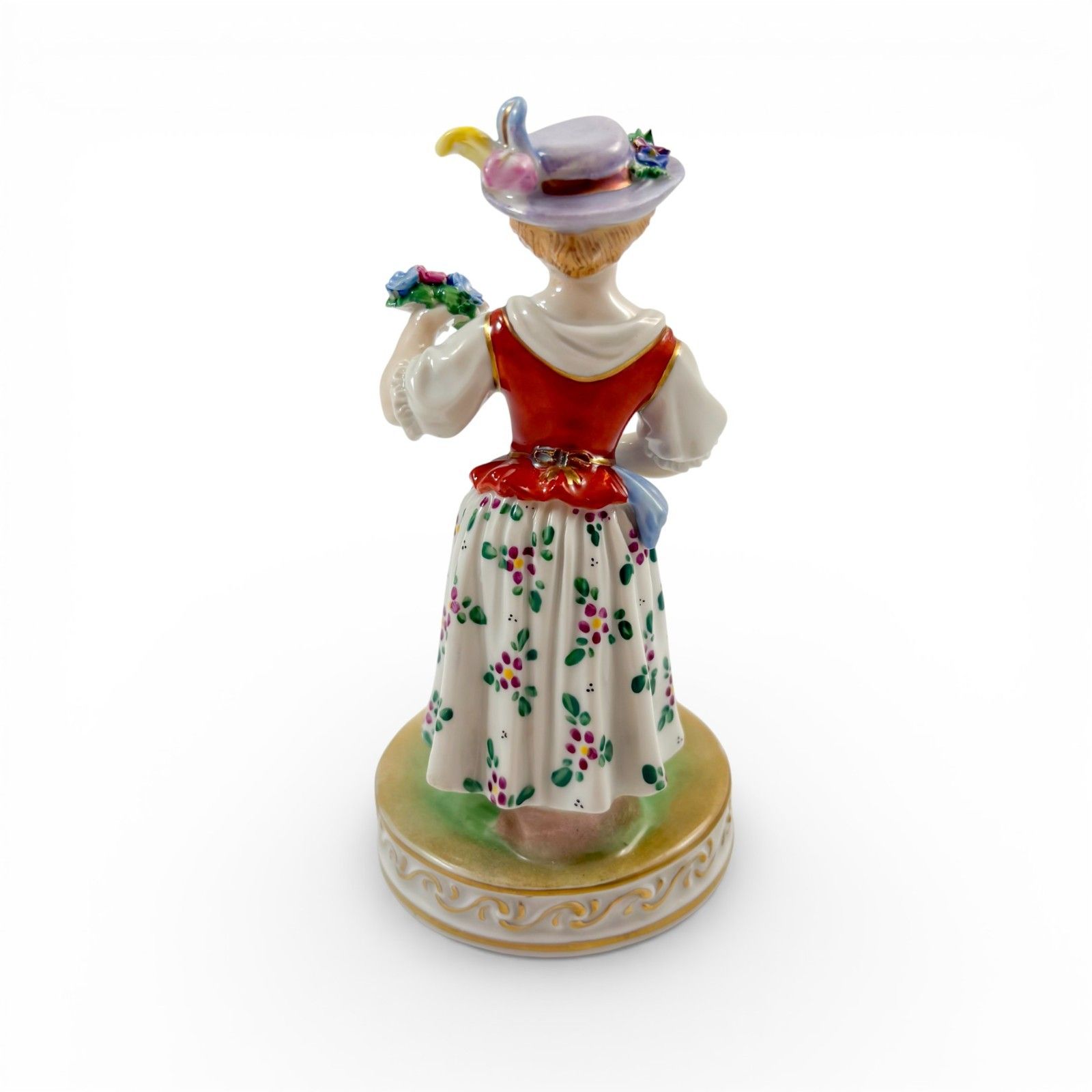 Carl Thieme Dresden Porcelain Shepherdess Figurine With Sheep Hand Painted 1930s photo Home Decor