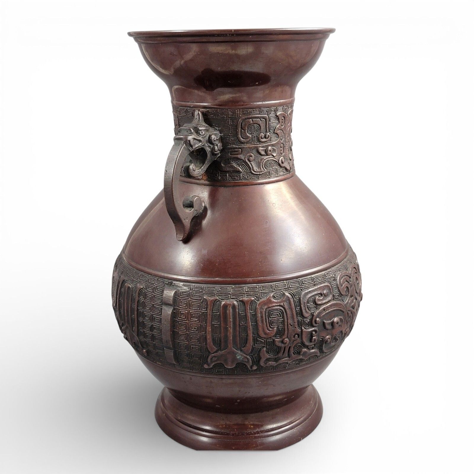Antique Japanese Archaistic Bronze Hu Vase, Meiji–Taishō Period, C.1900 photo Home Decor