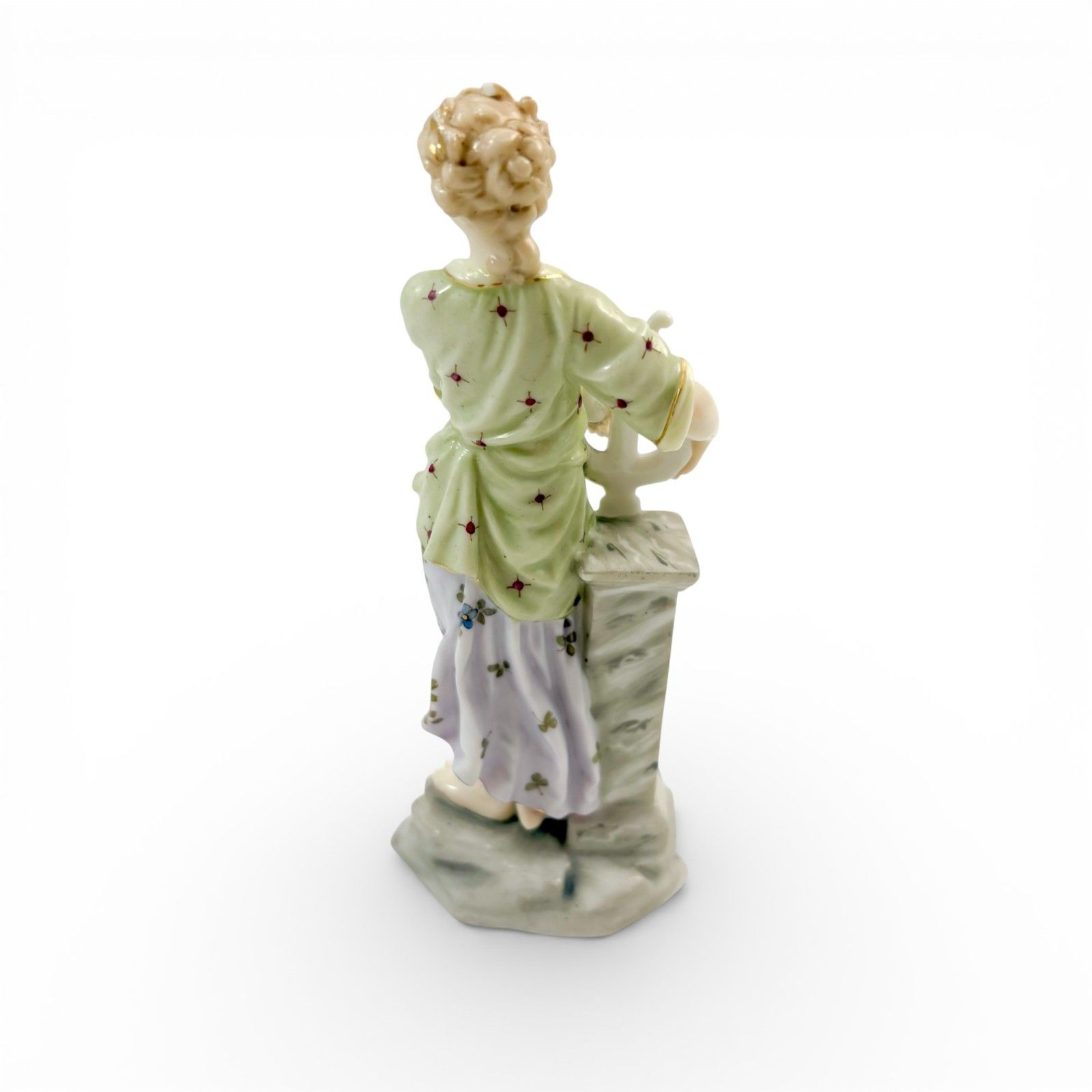 Late 19th Century Volkstedt Porcelain Muse Figurine Christian Nonne Lyre photo Home Decor