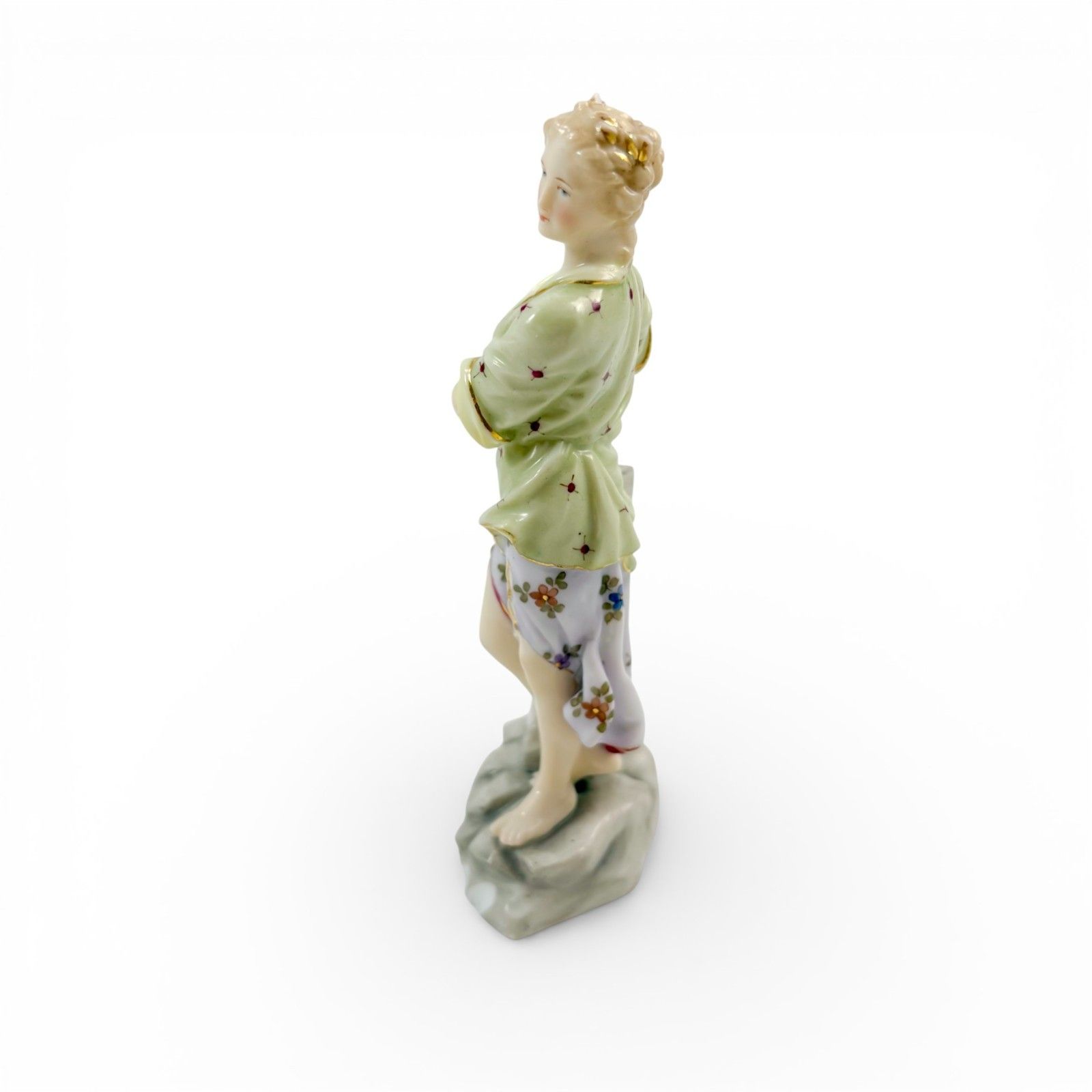 Late 19th Century Volkstedt Porcelain Muse Figurine Christian Nonne Lyre photo 120.0