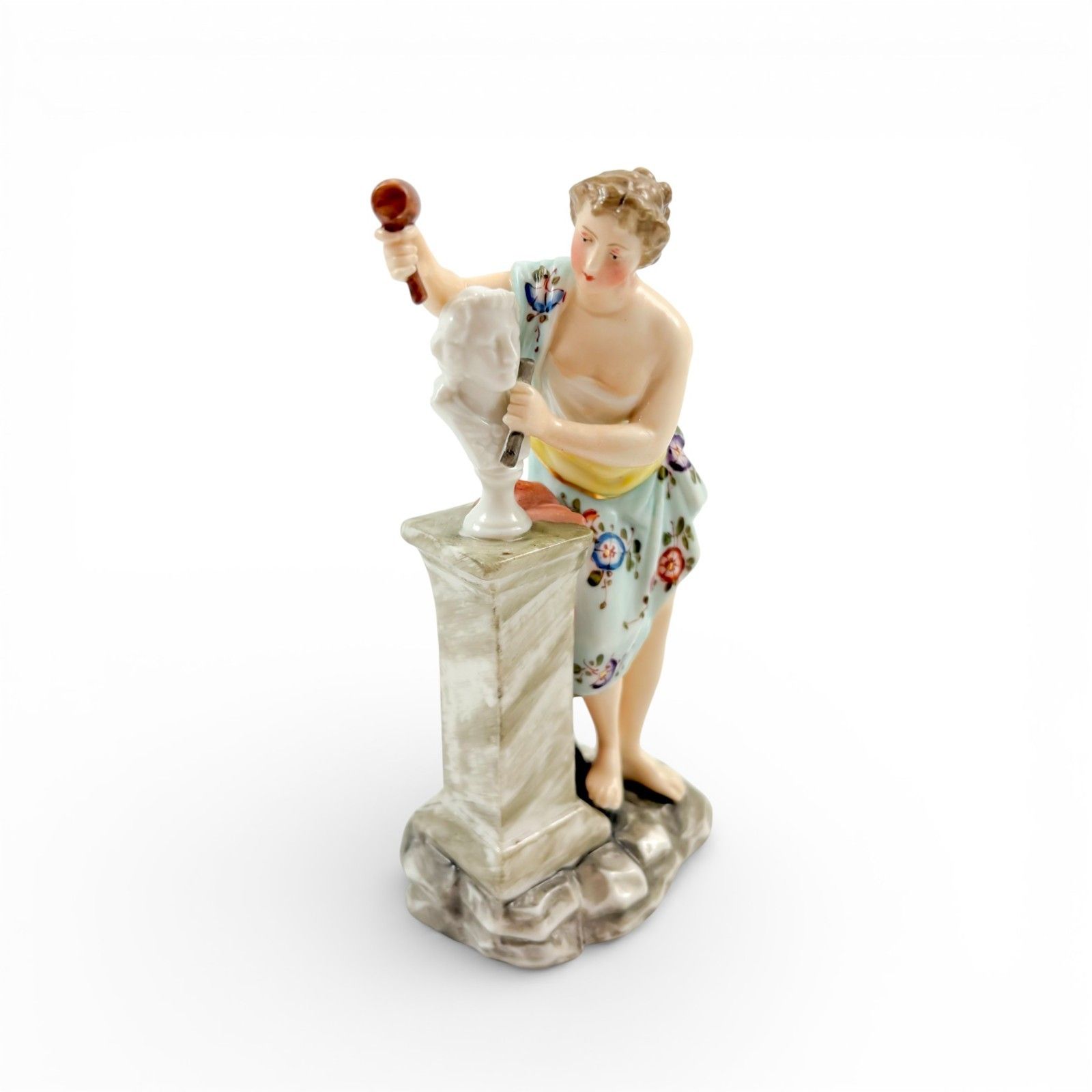 Antique German Porcelain Figurine Female Sculptor Thuringia C. 1880–1910 photo furniture