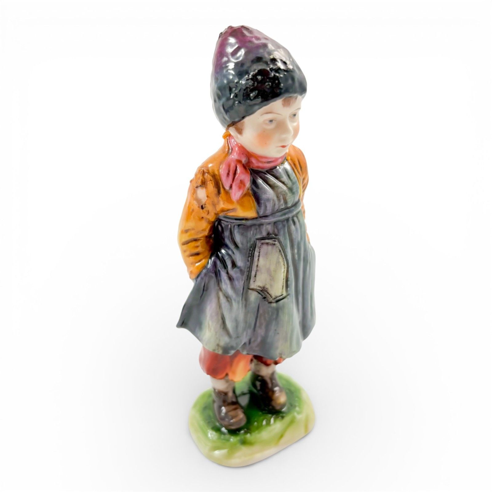 photo vinterior Antique German Porcelain Beggar Children Figurines Pair Kämmer Volkstedt 1920s