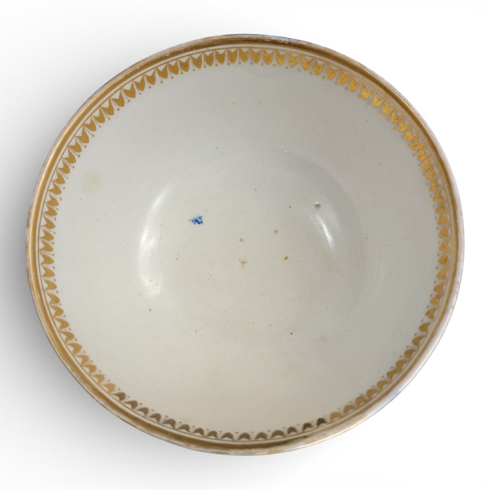 Antique Georgian Derby Porcelain Cabinet Bowl With Titled Landscapes C.1795–1810 photo vintage