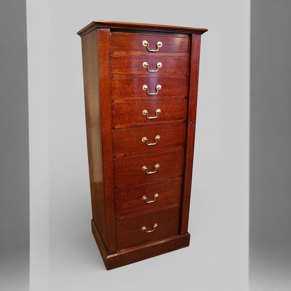 Edwardian Mahogany Wellington Chest photo furniture