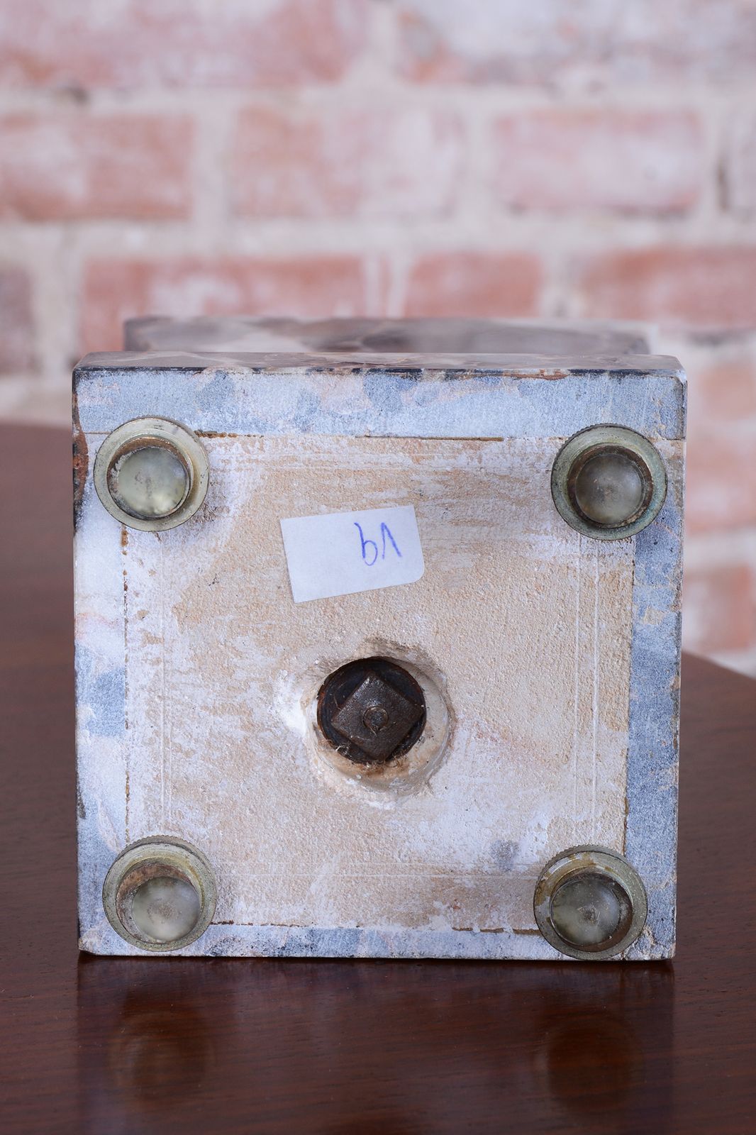 photo for sale Restored Art Deco Clock, Marble, Bronze, Glass, France. 1920s