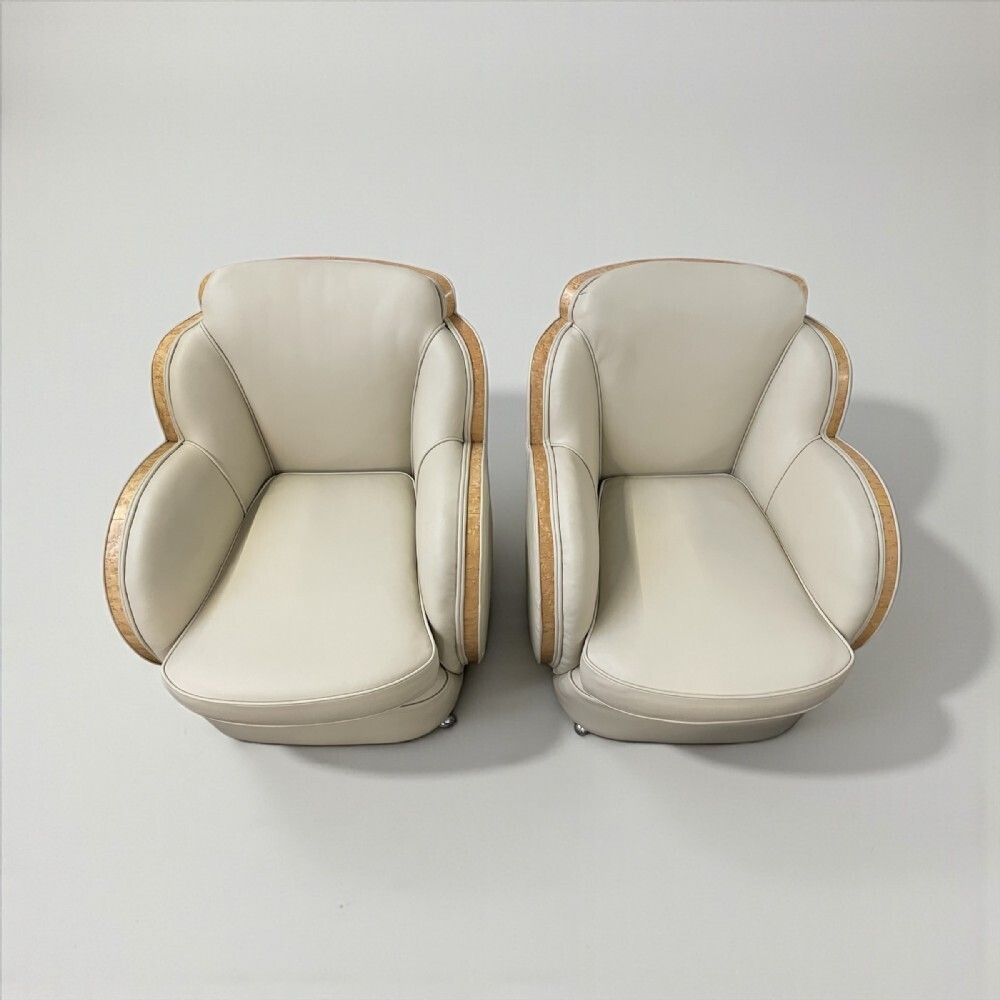 Pair Of Art Deco ‘Cloud’ Armchairs By Harry And Lou Epstein photo Furniture