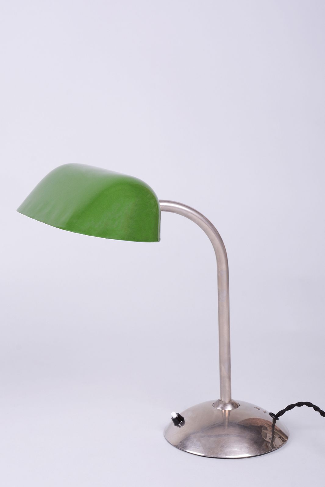 Restored Bauhaus Table Lamp, By Franta Anýž, Chrome, Steel, Czech, 1930s
